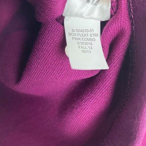 Gap Box Pleat Wide Stripe Pink Dress size Medium NEW - Picture 4 of 6